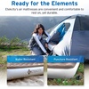 Etekcity Air Mattress Upgraded Twin Size Camping Air Bed Blow Up Bed Inflatable Mattress Raised Airbed with Rechargeable Pump for Guest, Camping, Hiking, Height 9″, Storage Bag, Brown(Queen)
