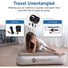 Etekcity Air Mattress Upgraded Twin Size Camping Air Bed Blow Up Bed Inflatable Mattress Raised Airbed with Rechargeable Pump for Guest, Camping, Hiking, Height 9″, Storage Bag, Brown(Twin)