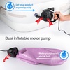 Etekcity Air Pump for Inflatables, Portable Electric Air Mattress Pump, Quick-Fill Perfect Inflator/Deflator for Couch, Blow up Pool Floats Raft Bed Boat Toy with Nozzles, 110-120V, Black(Dark Black)