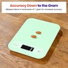 Etekcity Food Nutrition Scale, Digital Grams and Ounces, Large | Kitchen scale with tare, ideal for baking, weight loss, keto, meal prep, liquids and jewelry, 304 Stainless Steel(Green)