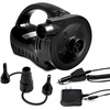 Etekcity Electric Air Pump Rechargeable Portable Air Mattress Pump Cordless Quick-Fill Inflator Deflator for Pool Inflatables Raft Bed Boat Pool Toy Floats with 3 Nozzles/(Black)