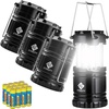 Etekcity LED Camping Lanterns, Battery Included, 4 Pack | Power Outages, Hurricane Preparedness, Camping Essentials, Emergency Kit, Water Resistant, Collapsible Design(4 Pack)