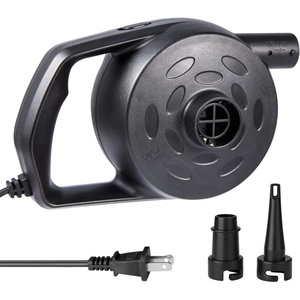 Etekcity Air Pump for Inflatables, Portable Electric Air Mattress Pump, Quick-Fill Perfect Inflator/Deflator for Couch, Blow up Pool Floats Raft Bed Boat Toy with Nozzles, 110-120V, Black(Dark Black)
