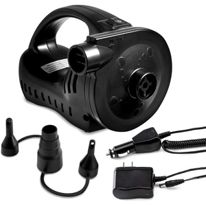 Etekcity Electric Air Pump Rechargeable Portable Air Mattress Pump Cordless Quick-Fill Inflator Deflator for Pool Inflatables Raft Bed Boat Pool Toy Floats with 3 Nozzles/(Black)