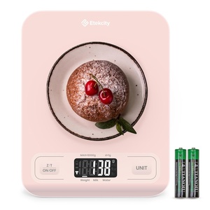 Etekcity Food Nutrition Scale, Digital Grams and Ounces, Large | Kitchen scale with tare, ideal for baking, weight loss, keto, meal prep, liquids and jewelry, 304 Stainless Steel(Pink)