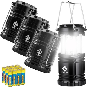 Etekcity LED Camping Lanterns, Battery Included, 4 Pack | Power Outages, Hurricane Preparedness, Camping Essentials, Emergency Kit, Water Resistant, Collapsible Design(4 Pack)