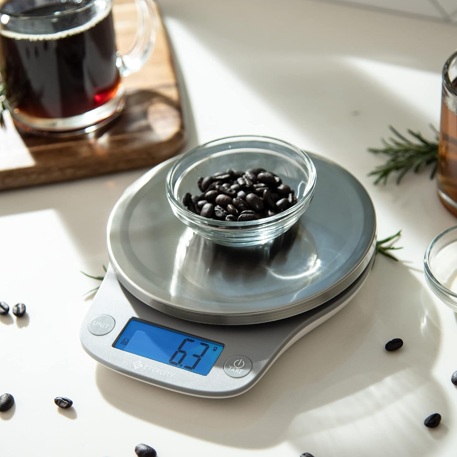image:imageEtekcity 01g Food Kitchen Scale Digital Ounces and Grams for Cooking Baking Meal Prep Dieting and Weight Loss 11 Pounds BlackSilver