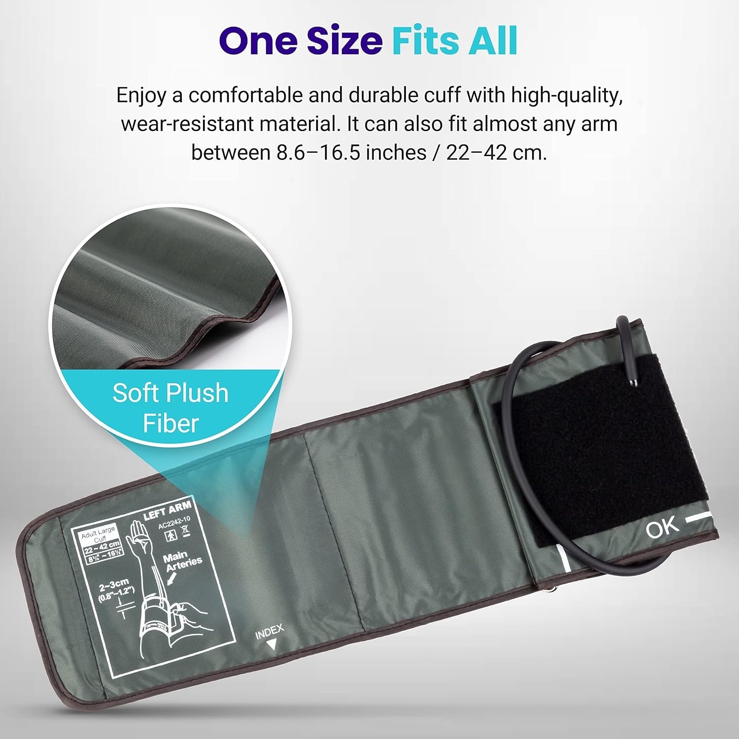 image:imageEtekcity Bluetooth Blood Pressure Monitor for Home Use Upper Arm FSA HSA Eligible Wide Cuff 86165 to Large Adult Arms Irregular Heartbeat Detection Bluetooth App iOS amp Android