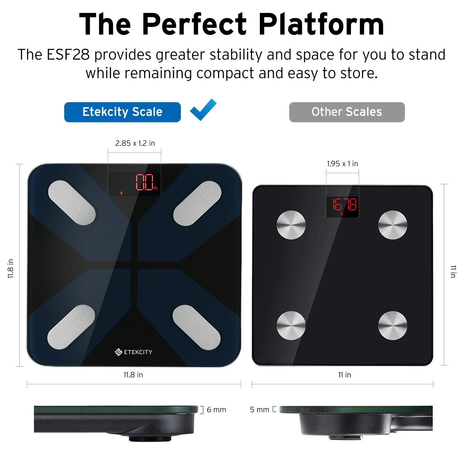 image:imageEtekcity Scale for Body Weight Digital Bathroom Scales for People Most Accurate to 005lb Bright LED Display amp Large Clear Numbers Upgraded Quality for the Elderly Safe Home Use 400 lbs 400 lbs Capacity Bright LED Display with Large Clear Numbers Upgraded Safe Quality for Elderly Home UseBlack