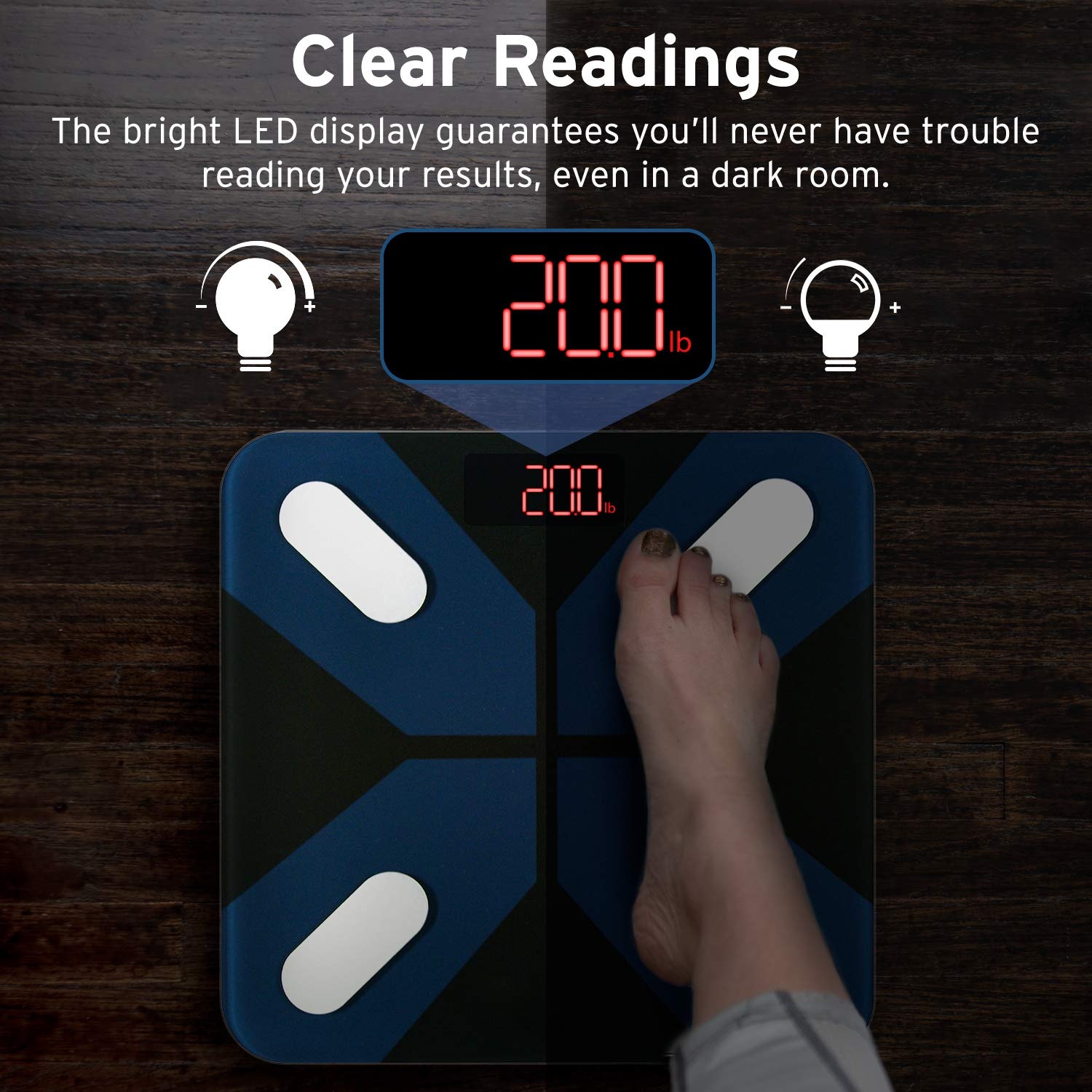 image:imageEtekcity Scale for Body Weight Digital Bathroom Scales for People Most Accurate to 005lb Bright LED Display amp Large Clear Numbers Upgraded Quality for the Elderly Safe Home Use 400 lbs 400 lbs Capacity Bright LED Display with Large Clear Numbers Upgraded Safe Quality for Elderly Home UseBlack