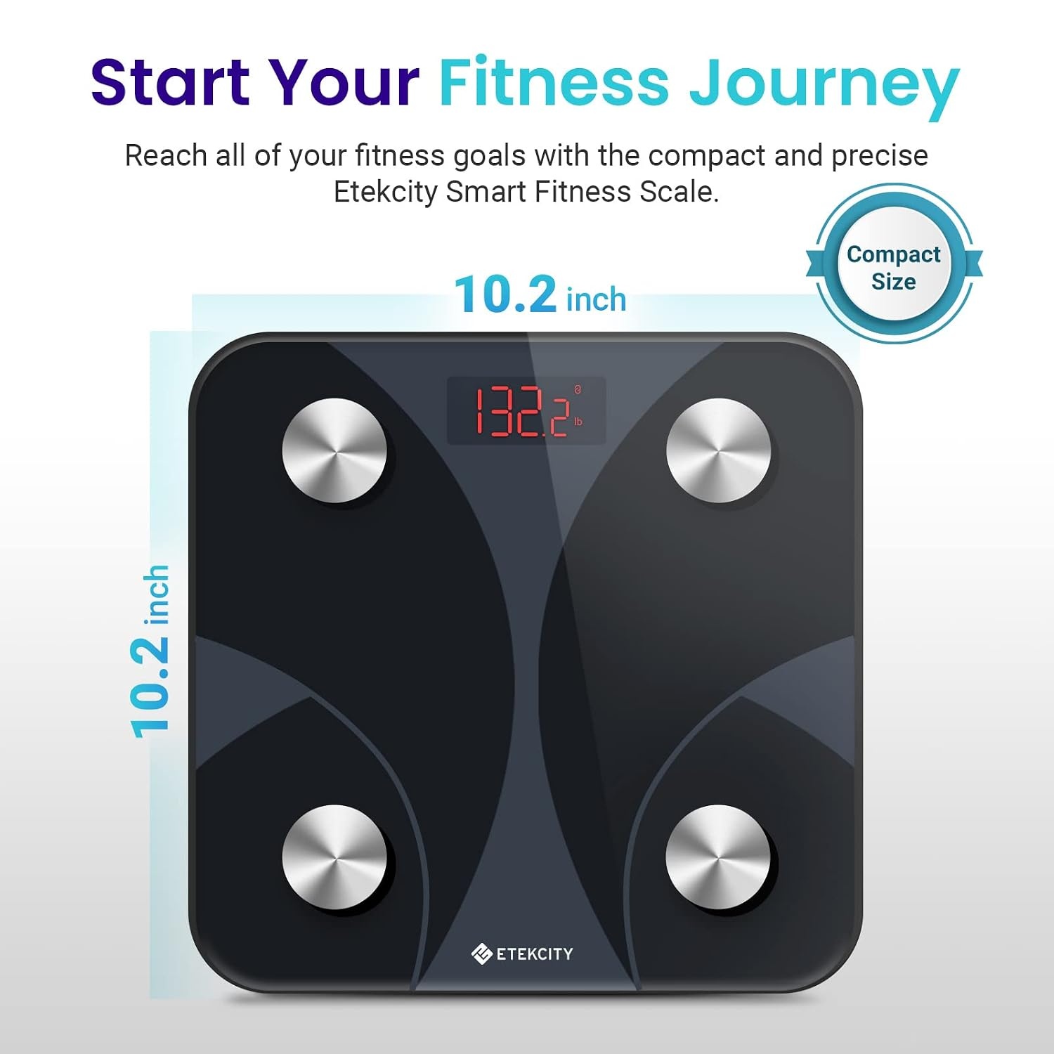 image:imageEtekcity Smart Scale for Body Weight Body Fat and BMI FSA Eligible HSA Eligible Bathroom Scale with Muscle Mass Accurate Bluetooth App Sync LED Display and Tempered GlassTextured Black