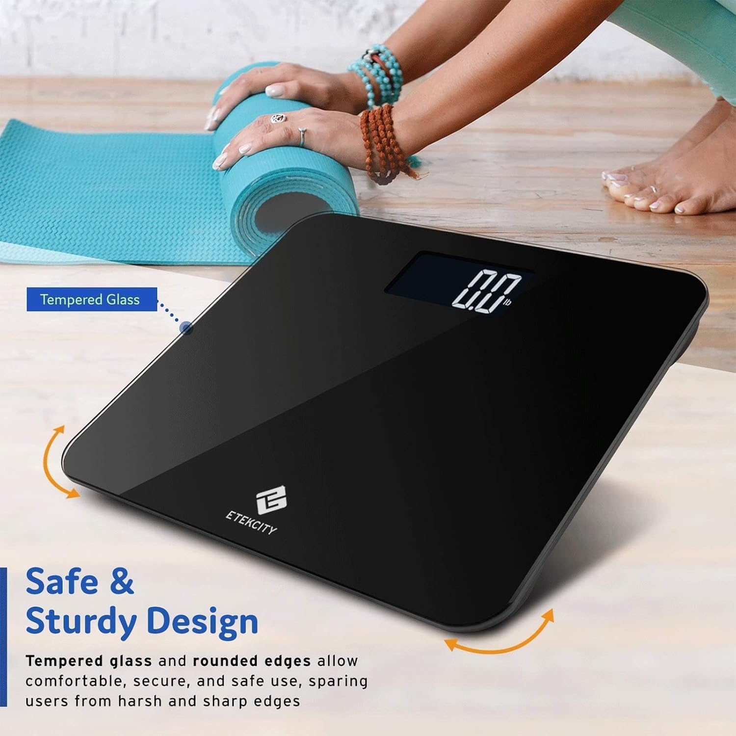 image:imageEtekcity Smart Scale for Body Weight and Fat BMI FSA Eligible Black HSA Eligible Digital Scale for BMI Muscle Mass and Body Composition with Apple Health TFT Display Tempered GlassClassic Black