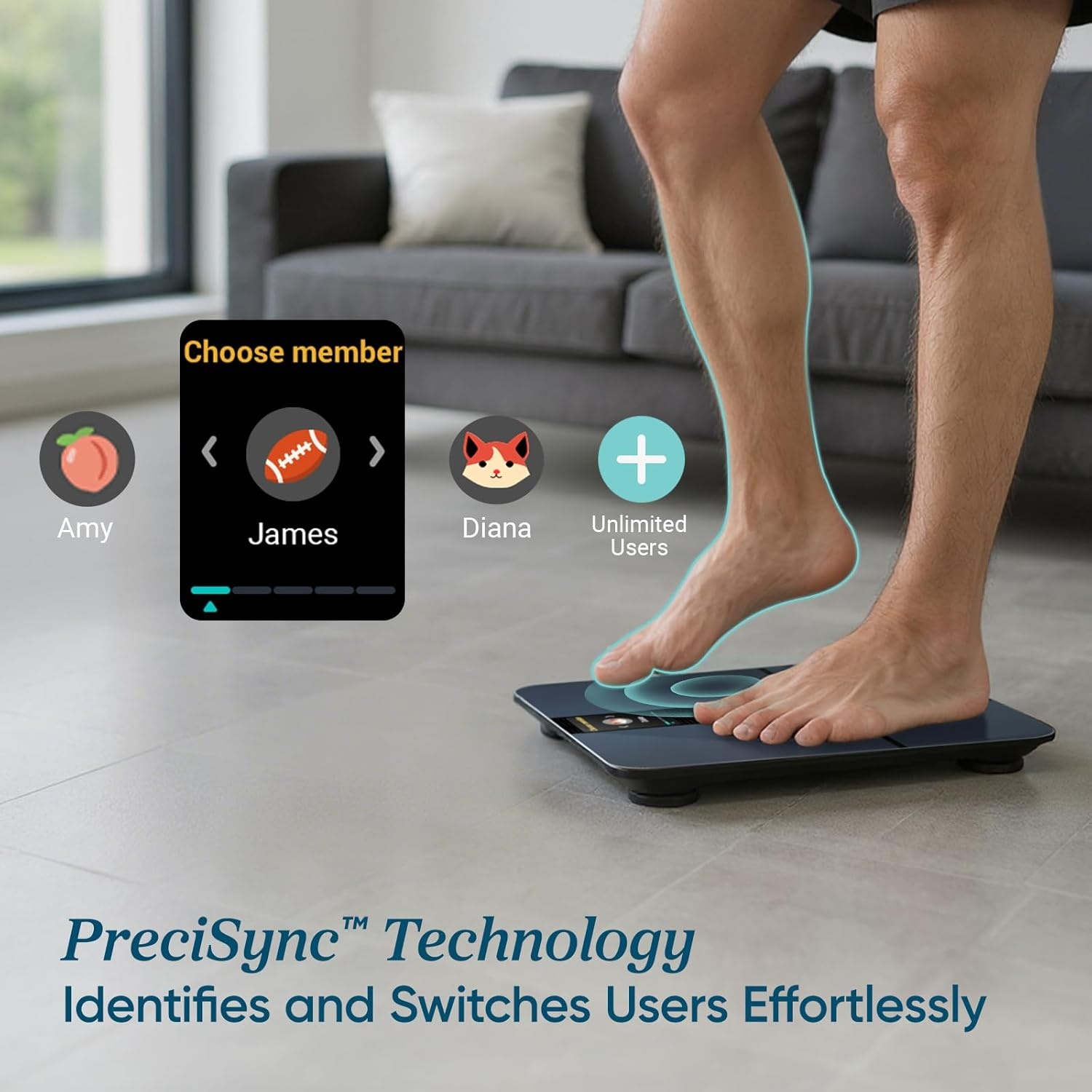 image:imageEtekcity Smart Scale for Body Weight and Fat BMI FSA Eligible Black HSA Eligible Digital Scale for BMI Muscle Mass and Body Composition with Apple Health TFT Display Tempered GlassBlackColor Screen