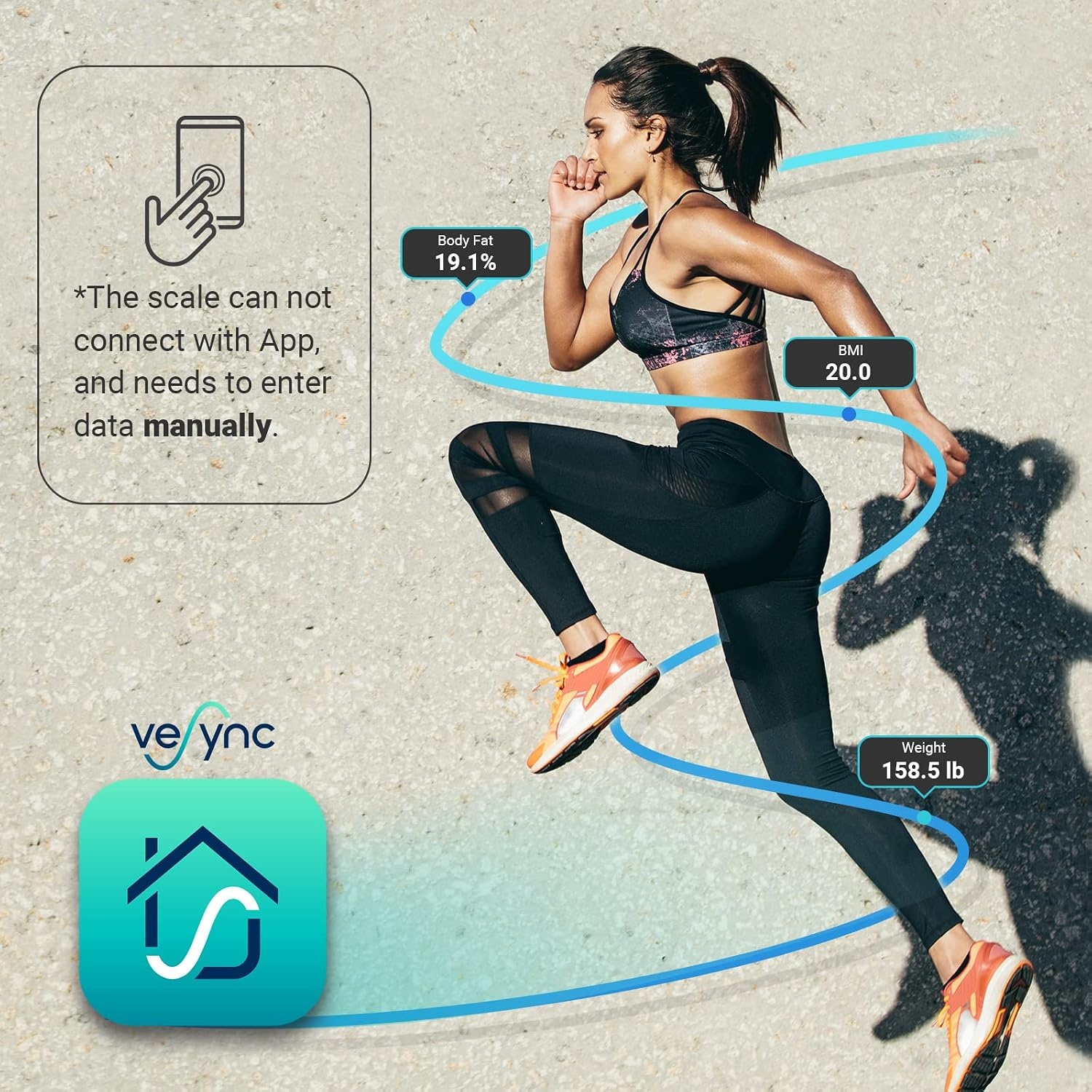 image:imageEtekcity Smart Scale for Body Weight and Fat BMI FSA Eligible Black HSA Eligible Digital Scale for BMI Muscle Mass and Body Composition with Apple Health TFT Display Tempered GlassWhite