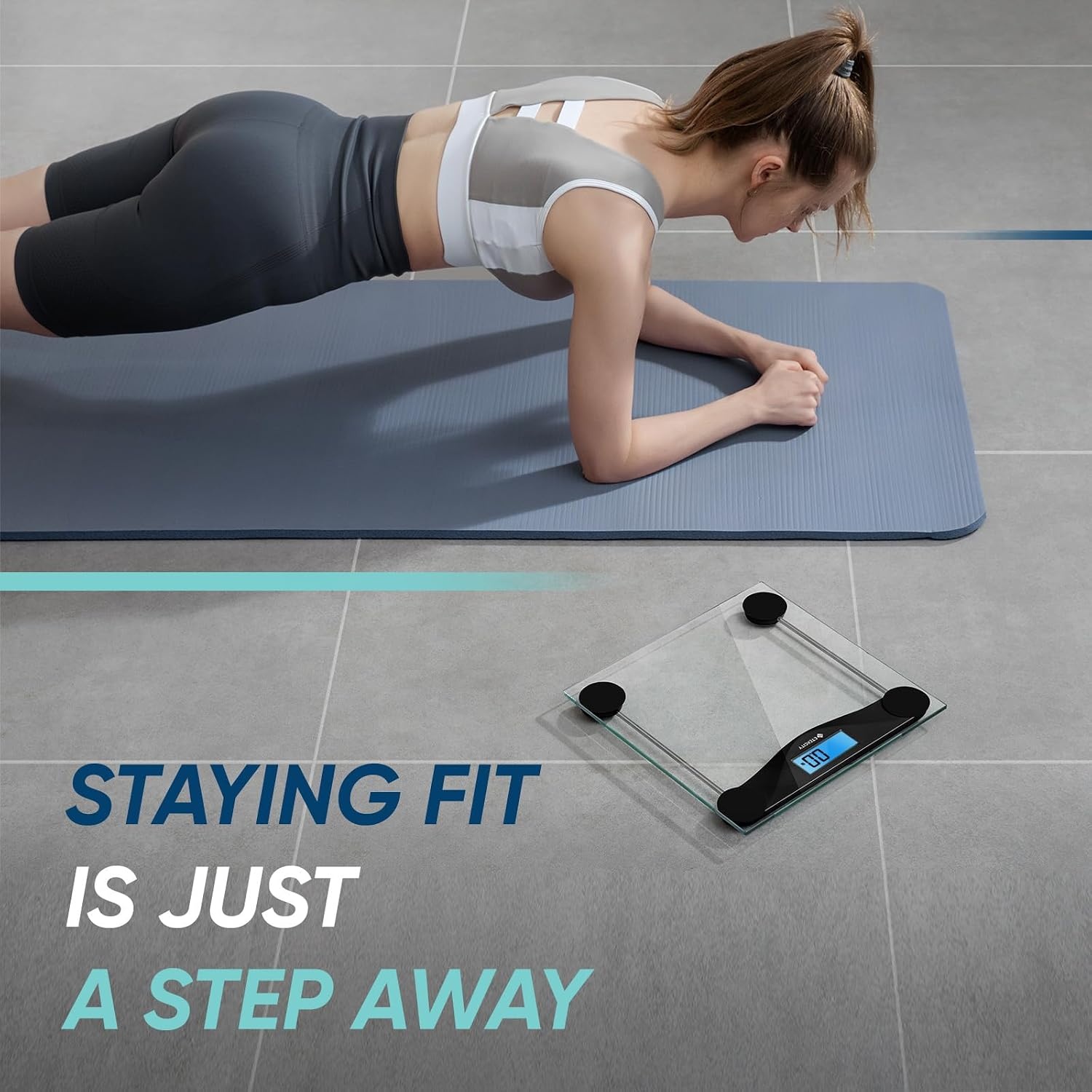 image:imageEtekcity Smart Scale for Body Weight and Fat BMI FSA Eligible Black HSA Eligible Digital Scale for BMI Muscle Mass and Body Composition with Apple Health TFT Display Tempered GlassClear Black