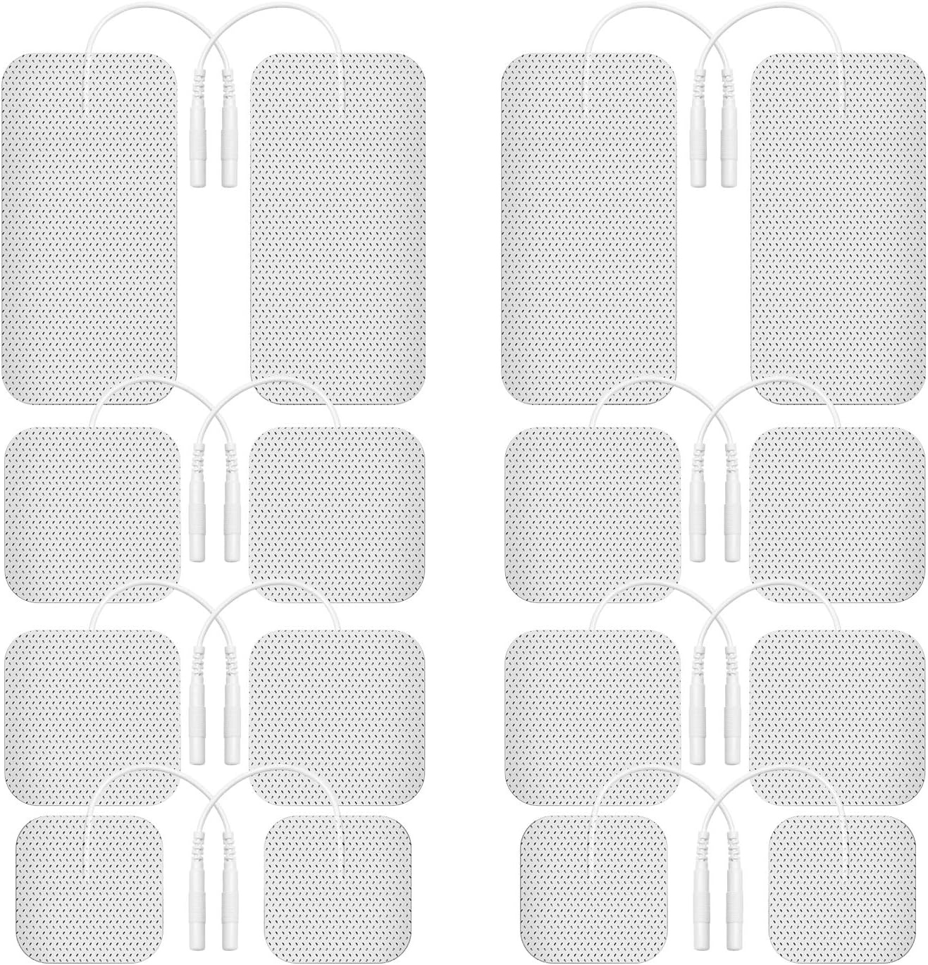 image:imageEtekcity TENS Unit Replacement Pads Electrodes for Back Pain Relief SelfAdhesive amp Gel Free for Electrotherapy White Pack of 16