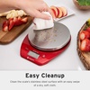 Etekcity Food Kitchen Scale with Bowl, 11lb/5kg, Grams and Ounces | Removable bowl with tare, backlit display, ideal for baking, meal prep, dieting and weight loss(Chili Red)