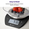 Etekcity Food Kitchen Scale with Bowl, 11lb/5kg, Grams and Ounces | Removable bowl with tare, backlit display, ideal for baking, meal prep, dieting and weight loss(Dark Black)