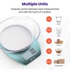 Etekcity Food Kitchen Scale with Bowl, 11lb/5kg, Grams and Ounces | Removable bowl with tare, backlit display, ideal for baking, meal prep, dieting and weight loss(Bright Blue)