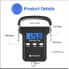 Etekcity Luggage Scale, Digital Suitcase Weight Scale for Travel, 110 lb | Travel Essentials, Air Travel, Suitcase, Hanging Hook, Rubber Grip, Battery Included, Easy-to-Read Display(Dark Black)