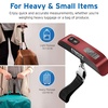 Etekcity Luggage Scale, Digital Suitcase Weight Scale for Travel, 110 lb | Travel Essentials, Air Travel, Suitcase, Hanging Hook, Rubber Grip, Battery Included, Easy-to-Read Display(Claret Red)