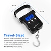 Etekcity Luggage Scale, Digital Suitcase Weight Scale for Travel, 110 lb | Travel Essentials, Air Travel, Suitcase, Hanging Hook, Rubber Grip, Battery Included, Easy-to-Read Display(Dark Black)
