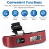 Etekcity Luggage Scale, Digital Suitcase Weight Scale for Travel, 110 lb | Travel Essentials, Air Travel, Suitcase, Hanging Hook, Rubber Grip, Battery Included, Easy-to-Read Display(Claret Red)