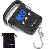 Etekcity Luggage Scale, Digital Suitcase Weight Scale for Travel, 110 lb | Travel Essentials, Air Travel, Suitcase, Hanging Hook, Rubber Grip, Battery Included, Easy-to-Read Display(Dark Black)
