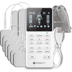 Etekcity 4-Channel Rechargeable TENS Unit, Muscle Stimulator, FSA | HSA Eligible, Pain Relief, After-Exercise Relaxation, Physical Therapy, Back, Neck, Shoulder, Sciatica