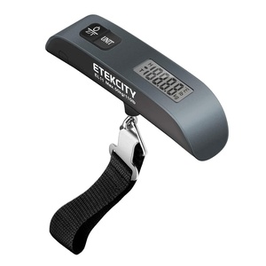 Etekcity Luggage Scale, Digital Suitcase Weight Scale for Travel, 110 lb | Travel Essentials, Air Travel, Suitcase, Hanging Hook, Rubber Grip, Battery Included, Easy-to-Read Display(Charcoal Gray)
