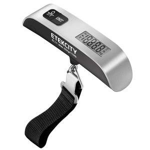 Etekcity Luggage Scale, Digital Suitcase Weight Scale for Travel, 110 lb | Travel Essentials, Air Travel, Suitcase, Hanging Hook, Rubber Grip, Battery Included, Easy-to-Read Display(Ash Silver)