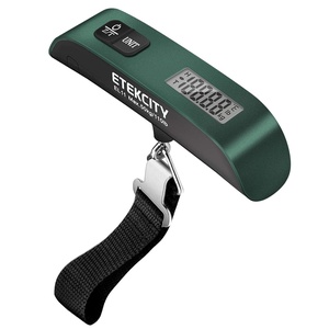 Etekcity Luggage Scale, Digital Suitcase Weight Scale for Travel, 110 lb | Travel Essentials, Air Travel, Suitcase, Hanging Hook, Rubber Grip, Battery Included, Easy-to-Read Display(Green)