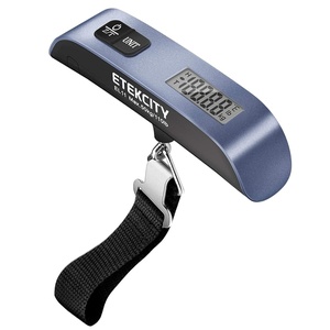 Etekcity Luggage Scale, Digital Suitcase Weight Scale for Travel, 110 lb | Travel Essentials, Air Travel, Suitcase, Hanging Hook, Rubber Grip, Battery Included, Easy-to-Read Display(Bright Blue)