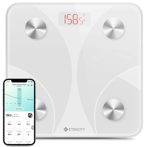 Etekcity Smart Scale for Body Weight, Body Fat and BMI, FSA Eligible | HSA Eligible, Bathroom Scale with Muscle Mass, Accurate Bluetooth App Sync, LED Display and Tempered Glass(White)