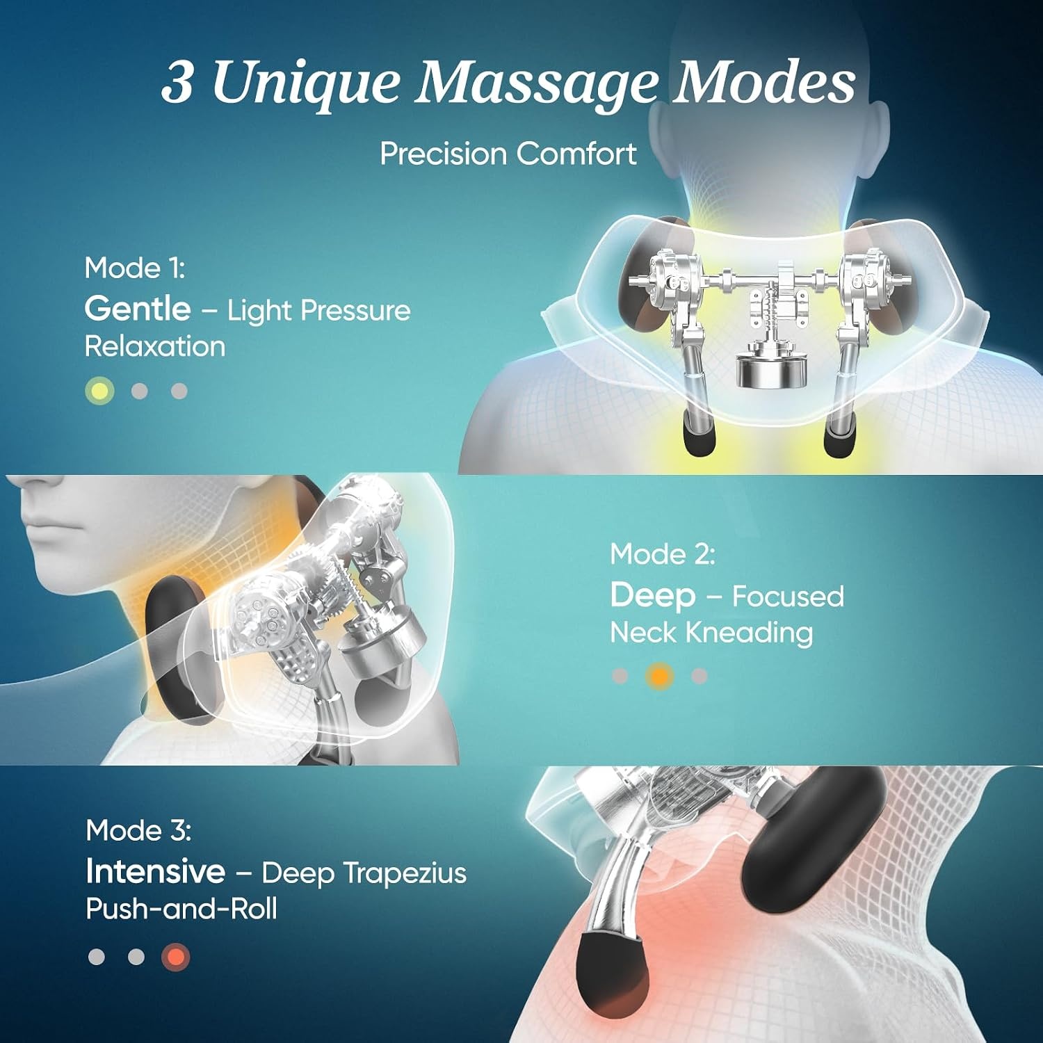 image:imageEtekcity FSA Eligible Cordless Neck Massager for Pain Relief Deep Tissue HSA eligible rechargeable shiatsu neck back and shoulder massager with heat ideal gift for mom and dadDeepblack
