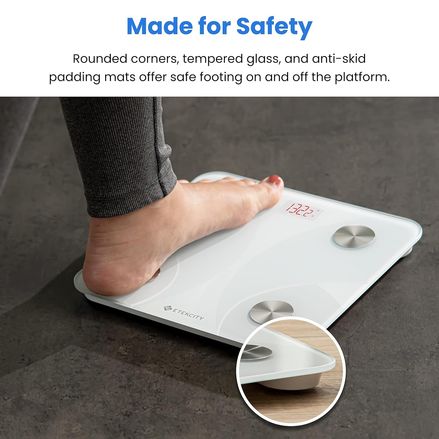 image:imageEtekcity WiFi 8Electrode Smart Scale for Body Weight and FatWhite