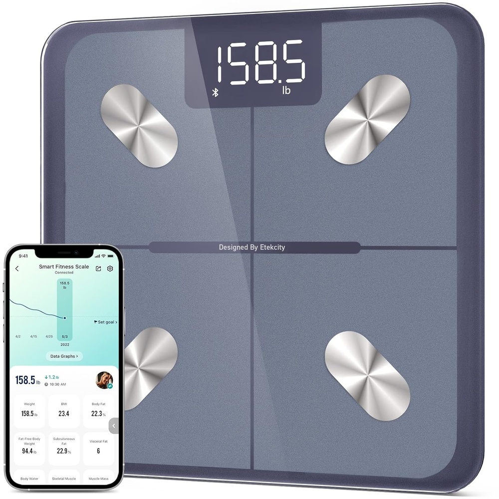 image:imageEtekcity WiFi 8Electrode Smart Scale for Body Weight and FatBlue