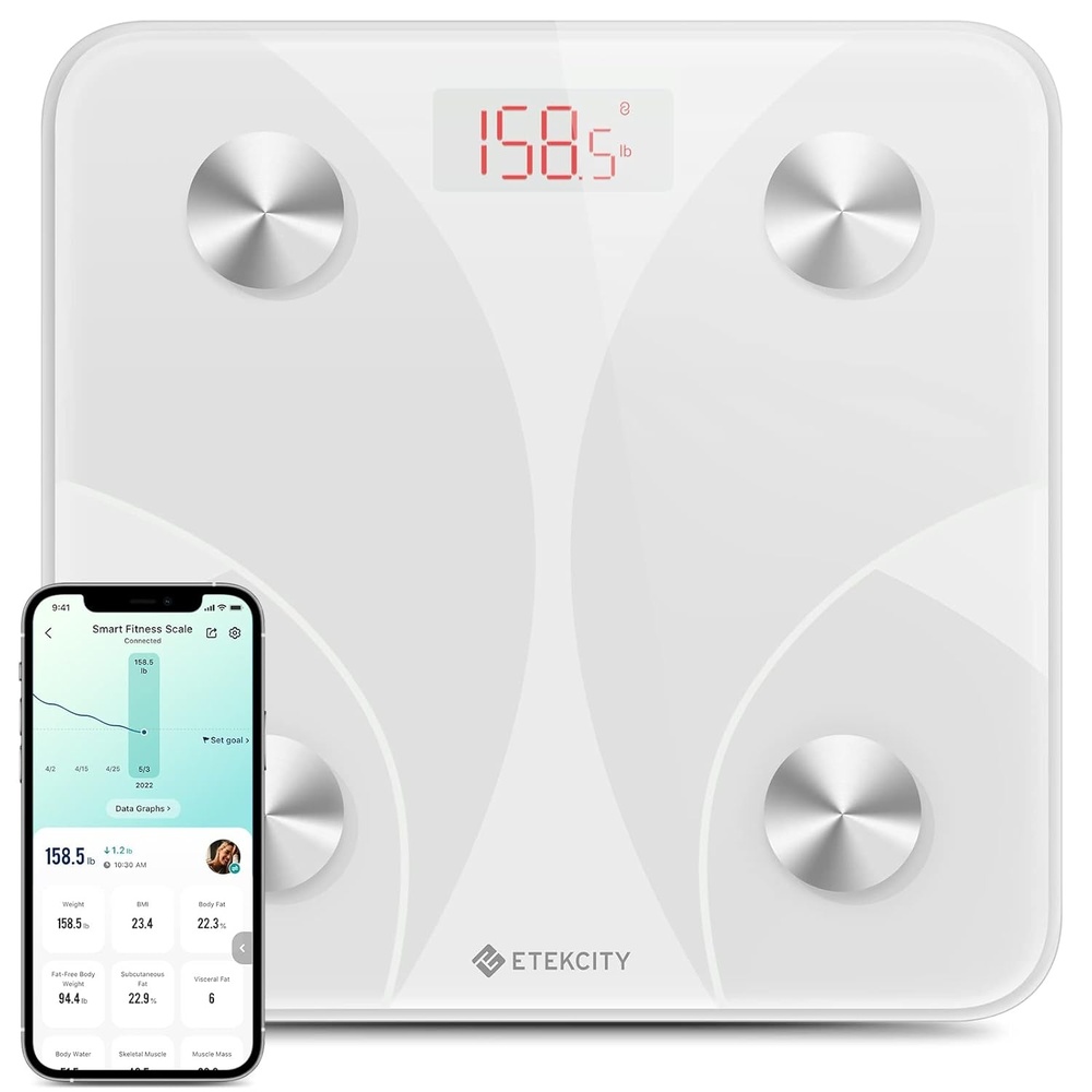 image:imageEtekcity WiFi 8Electrode Smart Scale for Body Weight and FatWhite