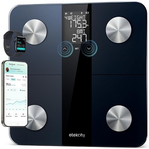 Etekcity WiFi 8-Electrode Smart Scale for Body Weight and Fat(Ash Black)