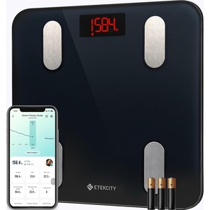 Etekcity WiFi 8-Electrode Smart Scale for Body Weight and Fat(Classic Black)