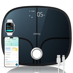 Etekcity WiFi 8-Electrode Smart Scale for Body Weight and Fat(Dark Black)
